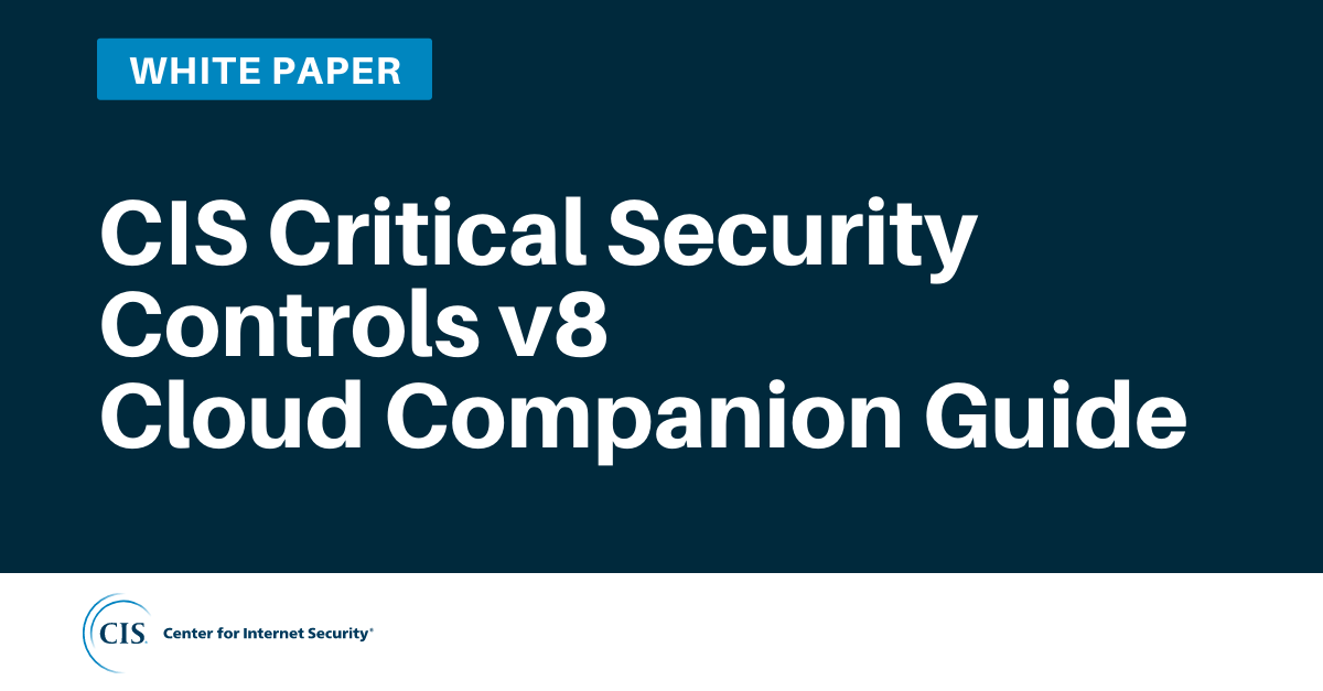 CIS Controls v8 Cloud Companion Guide