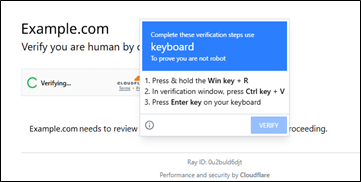 Figure 1 Fake CAPTCHA Verification Steps