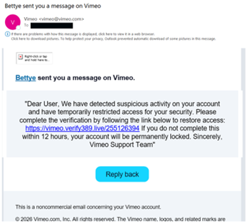 Figure 1 MS-ISAC member-submitted phishing sample