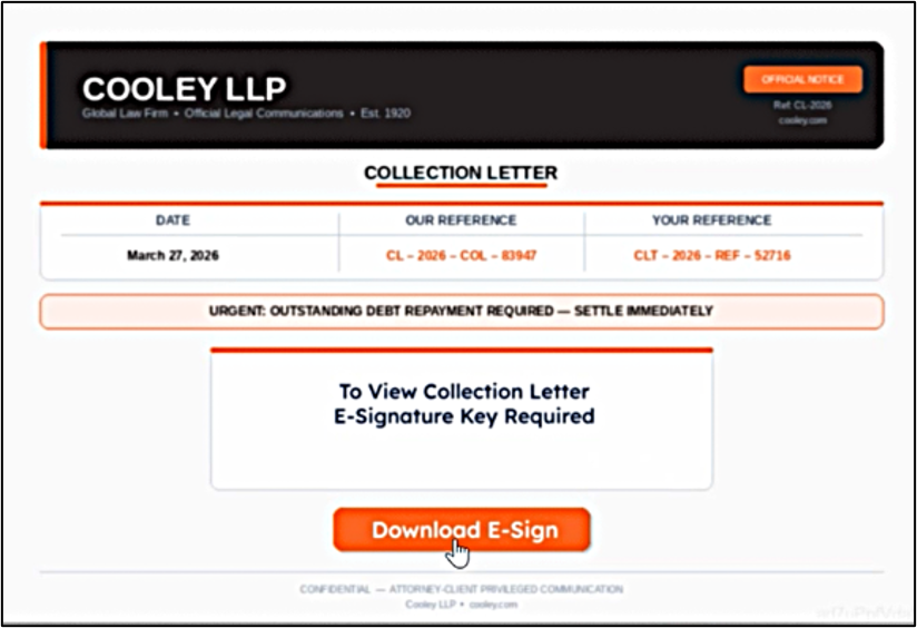 Figure 2 Fake DocuSign PDF