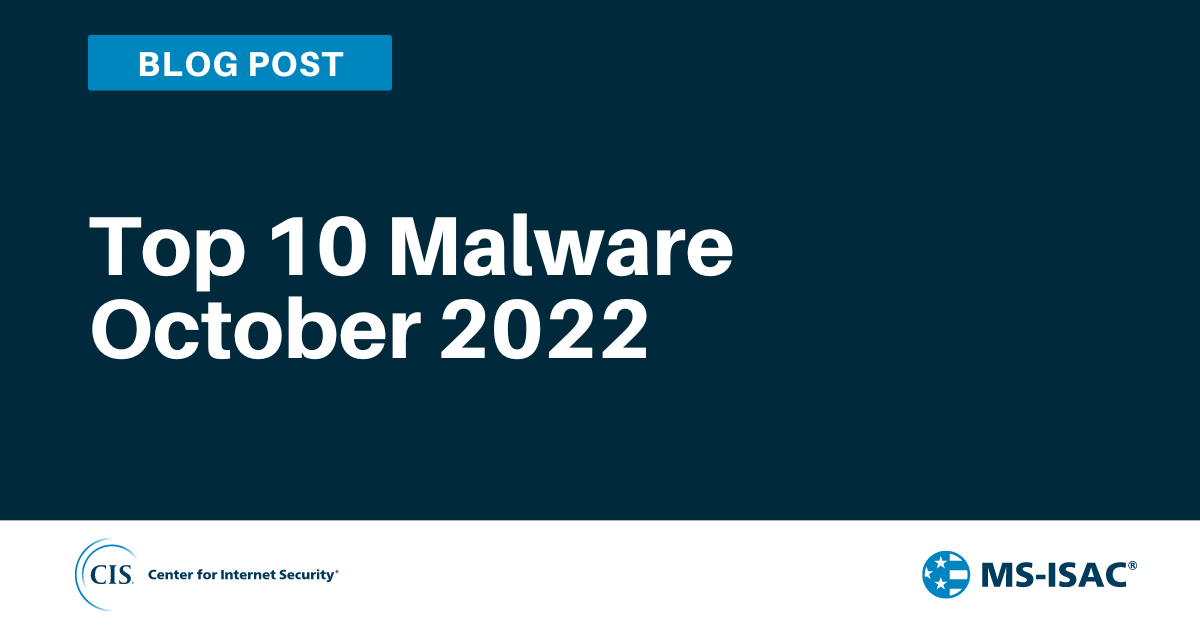 Top 10 Malware October 2022