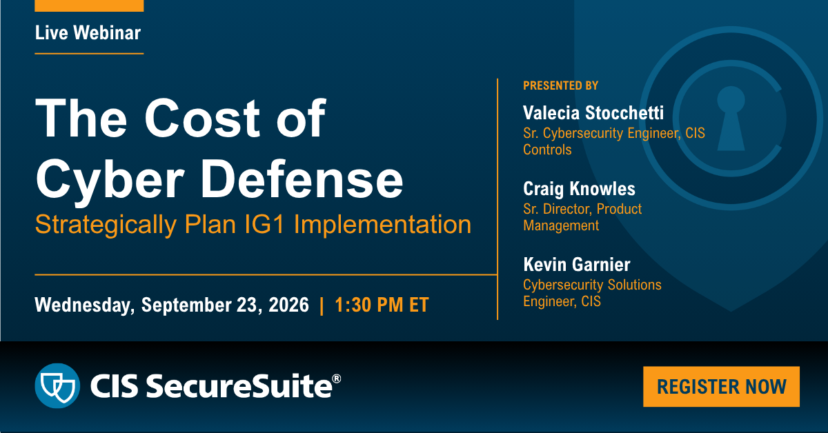 The Cost of Cyber Defense:​ Strategically Plan IG1 ​Implementation