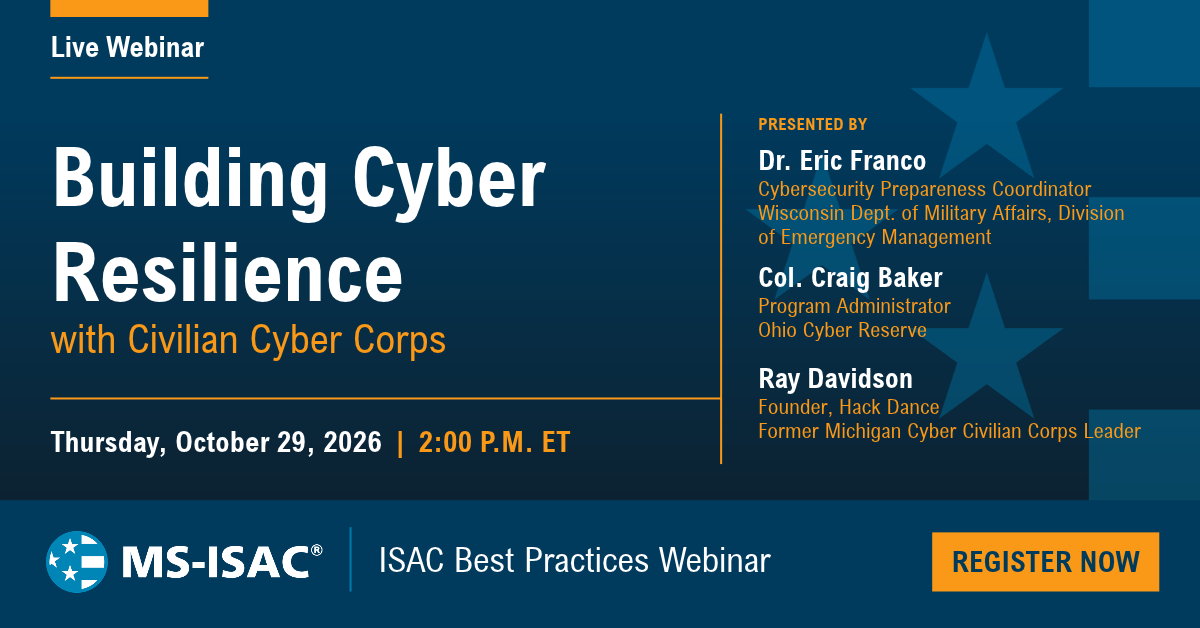 Building Cyber Resilience with Civilian Cyber Corps