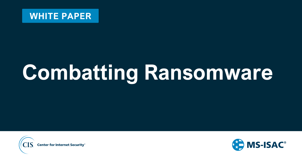 Combatting Ransomware