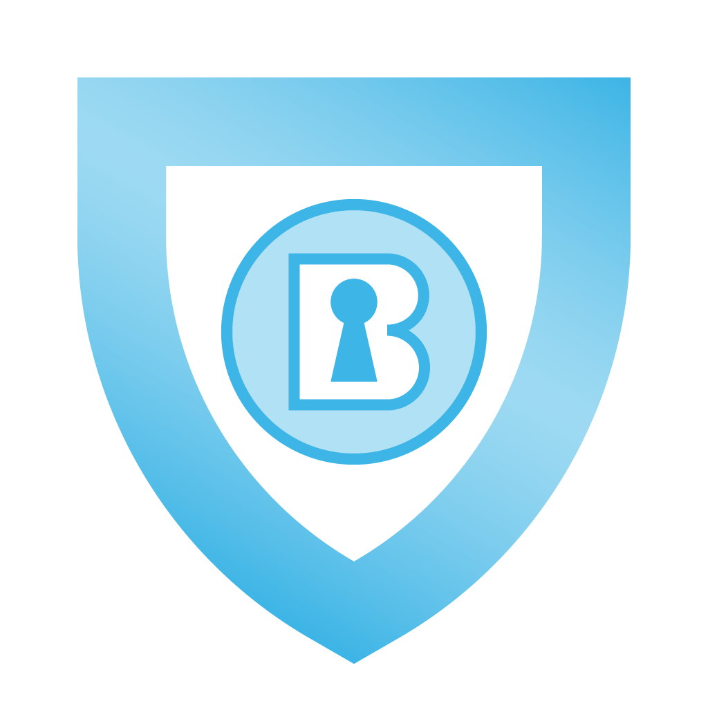 Cloud icon—surrounded by a shield, a circle with a B with a key hole on it, representing the CIS Security Benchmarks.