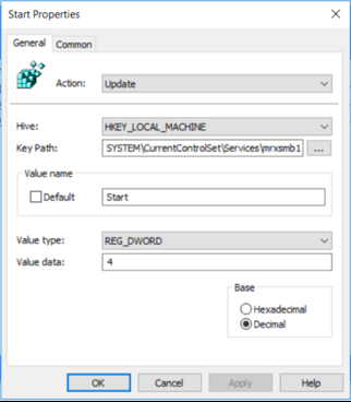 start-properties