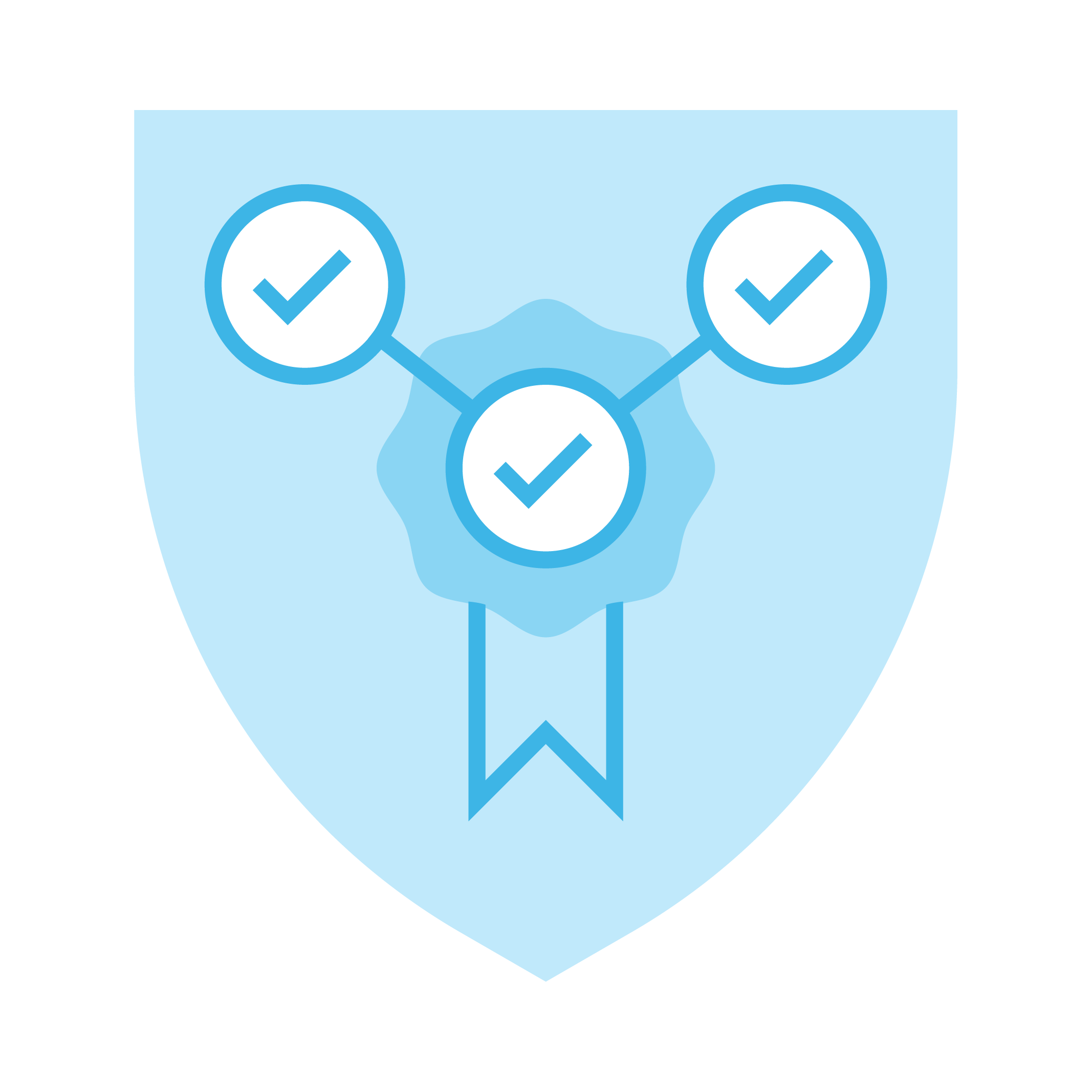 security-goals-compliance-achievement-ribbon-shield icon
