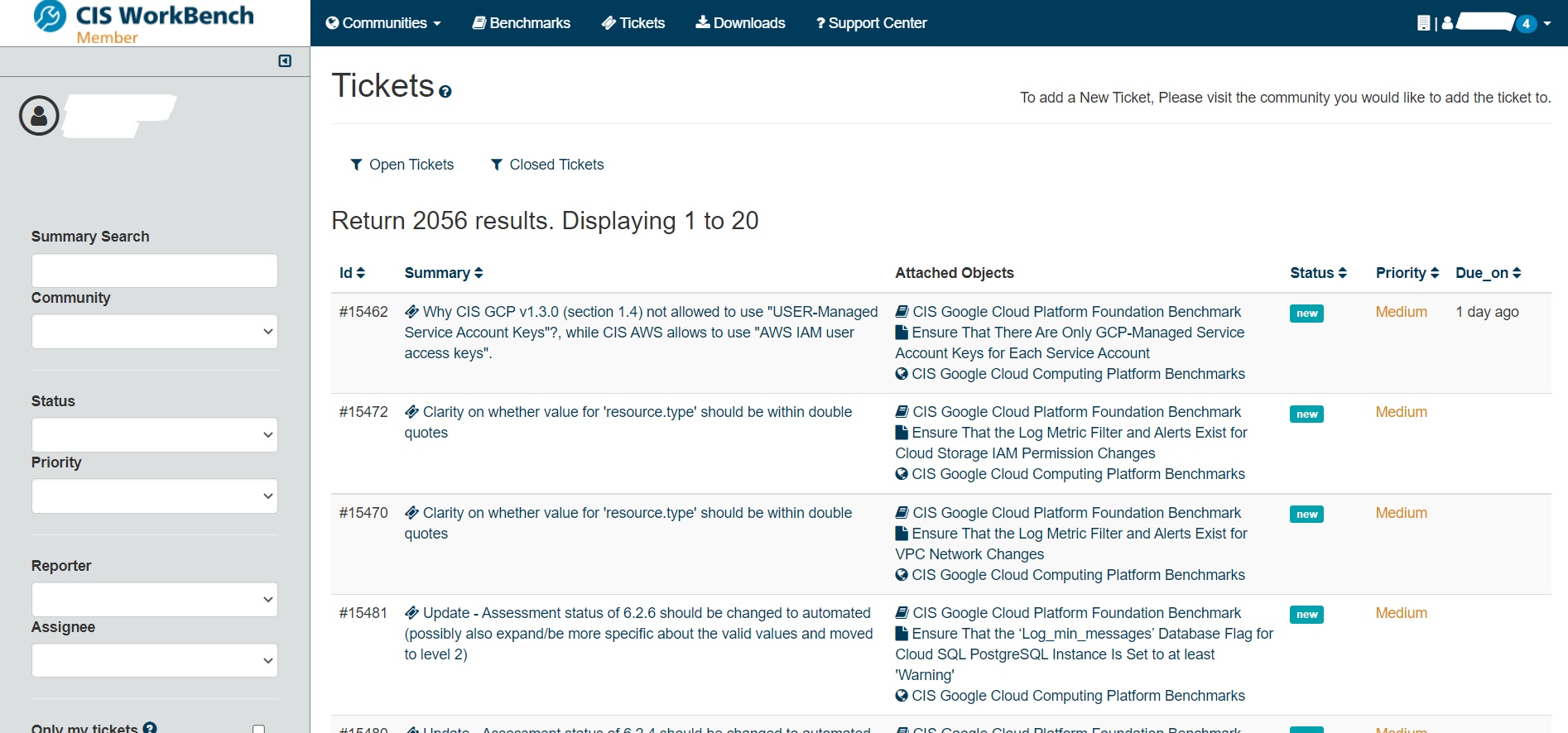 CIS WorkBench Dashboard Tickets blog graphic