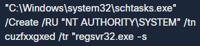 Figure 13 Randomly named scheduled task