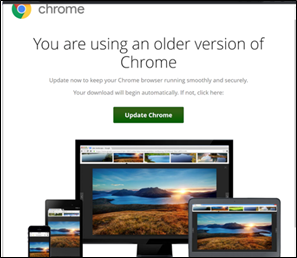 Figure 1: An example of a fake browser update for Google Chrome