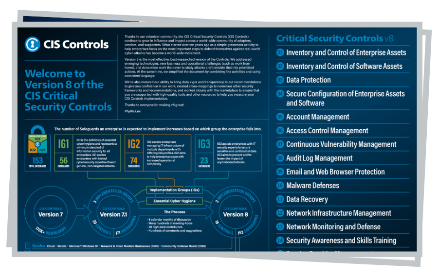 CIS Controls v8 Poster cover