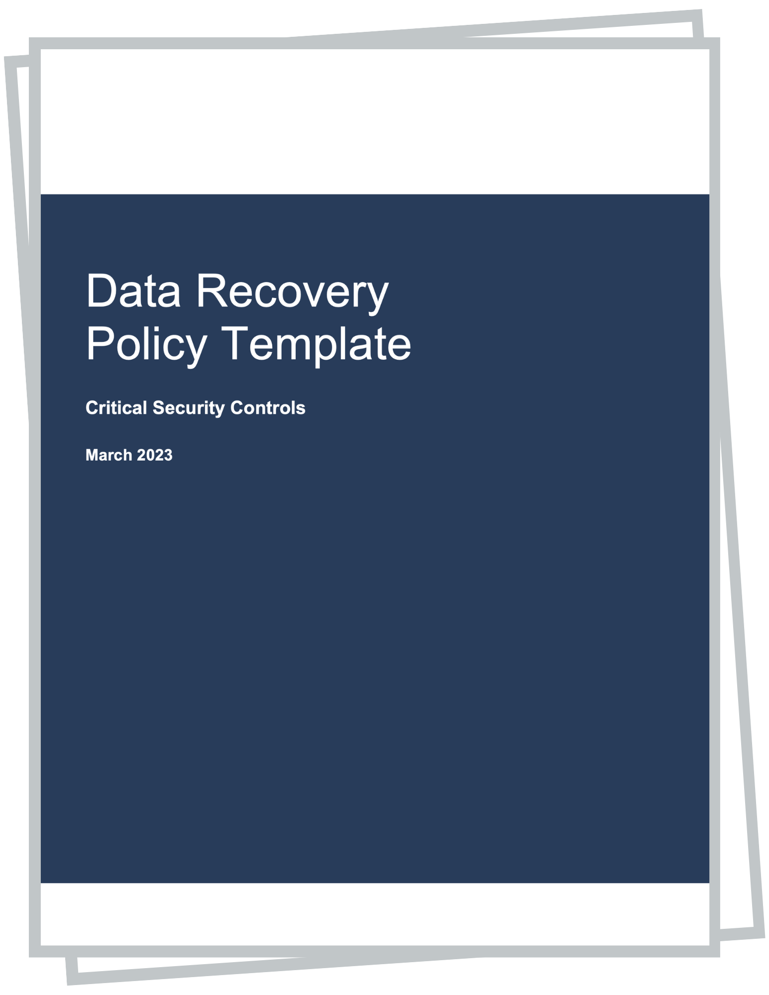 Data Recovery Policy Template for CIS Control 11