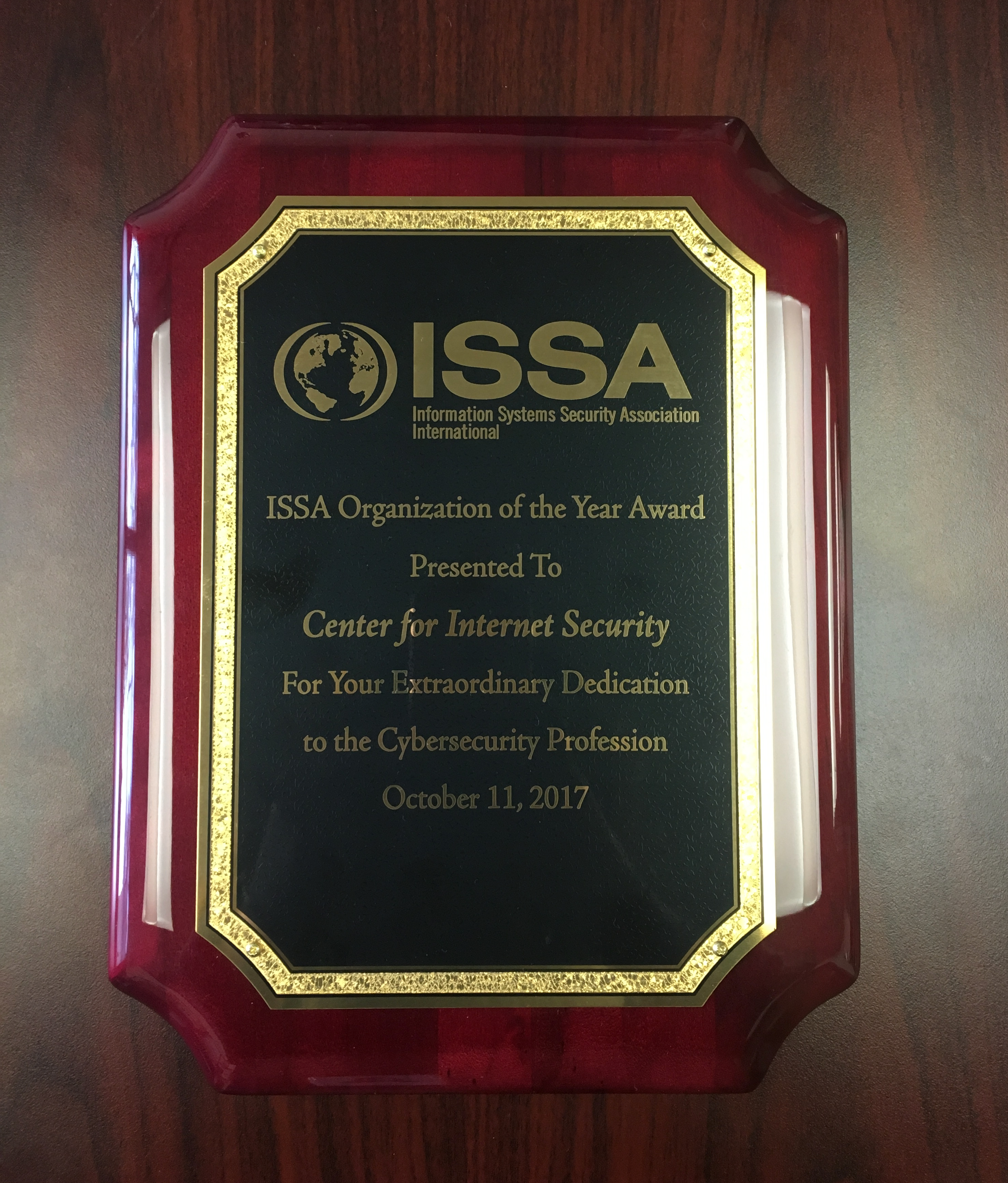 ISSA Organization of the Year Award- CIS