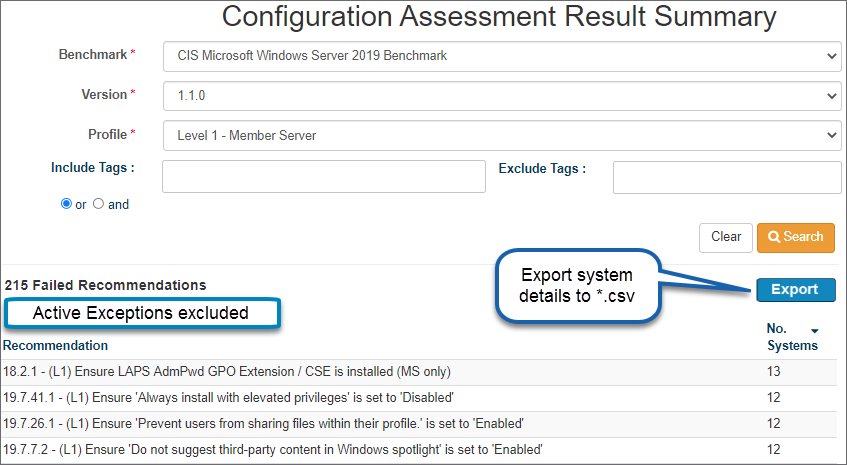 CIS-CAT Pro Assessor v4.7.0 Dashboard screenshot