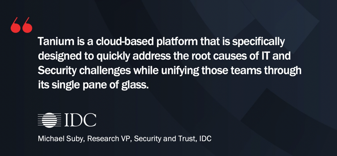 Tanium Analyst Insights image
